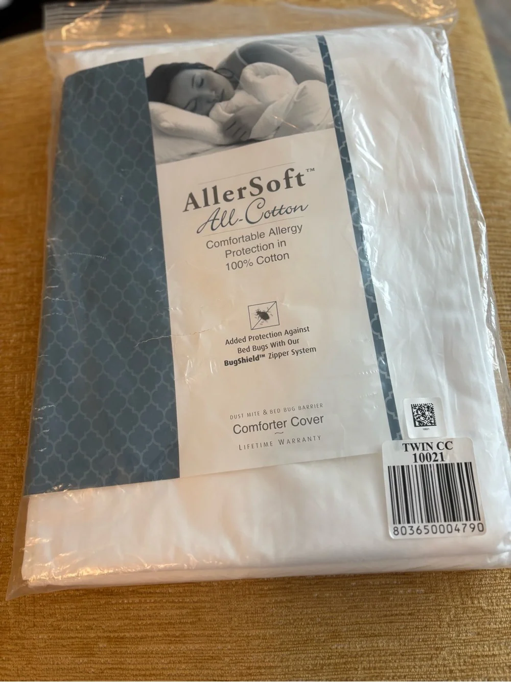 AllerSoft All-Cotton Duvet Cover in White - Comfortable Allergy Protection